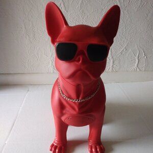MD566 bull dog style portable Bluetooth speaker with dog collar & glasses